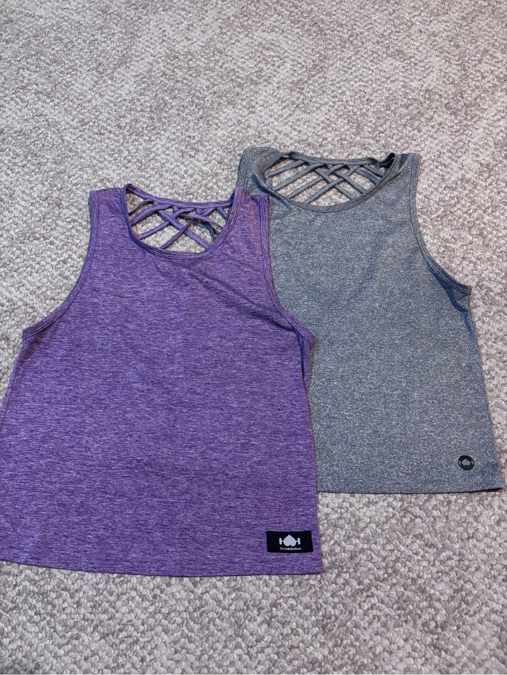 Purple Crisscross Back Athletic Tank Top - Unbranded